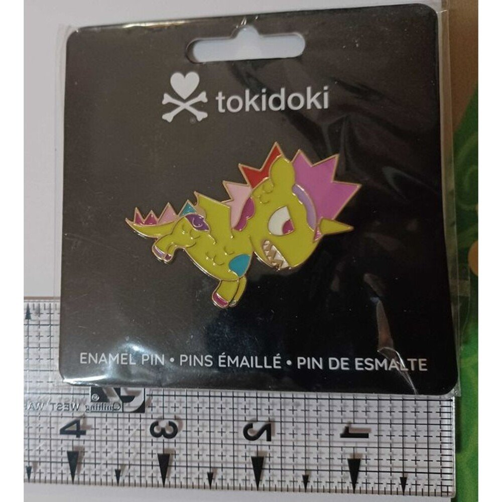 Tokidoki Kaiju Enamel Pin on Original Card